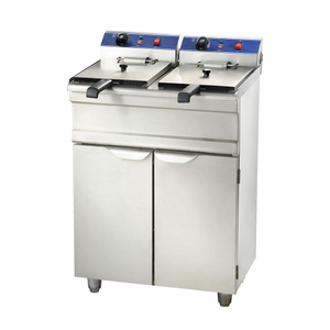 Two Tank Electric Fryer with Cabinet