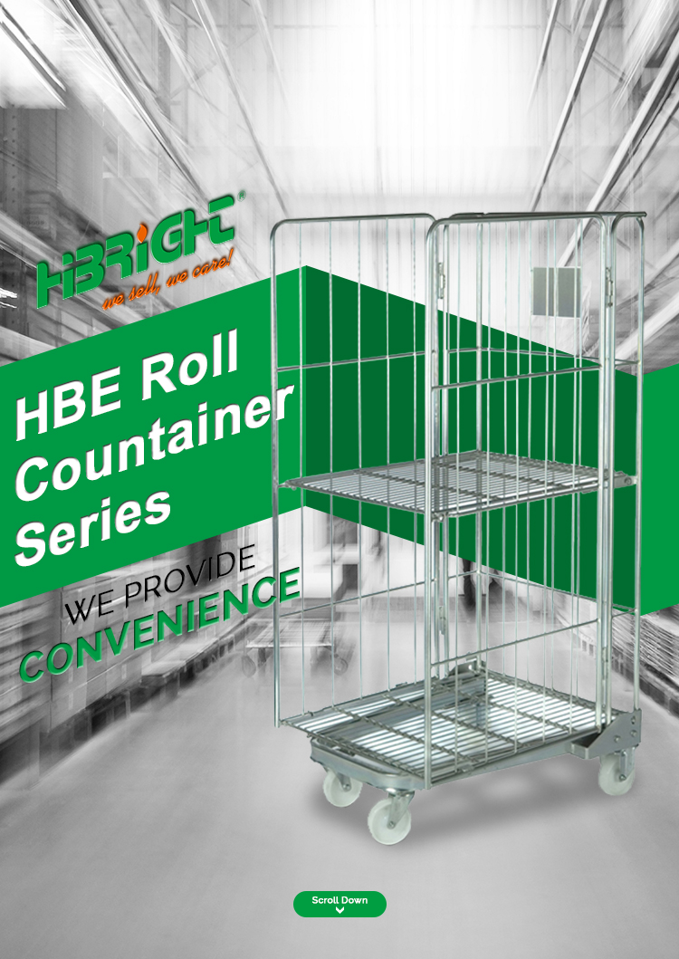 3 Sided Supermarket Roll Cages